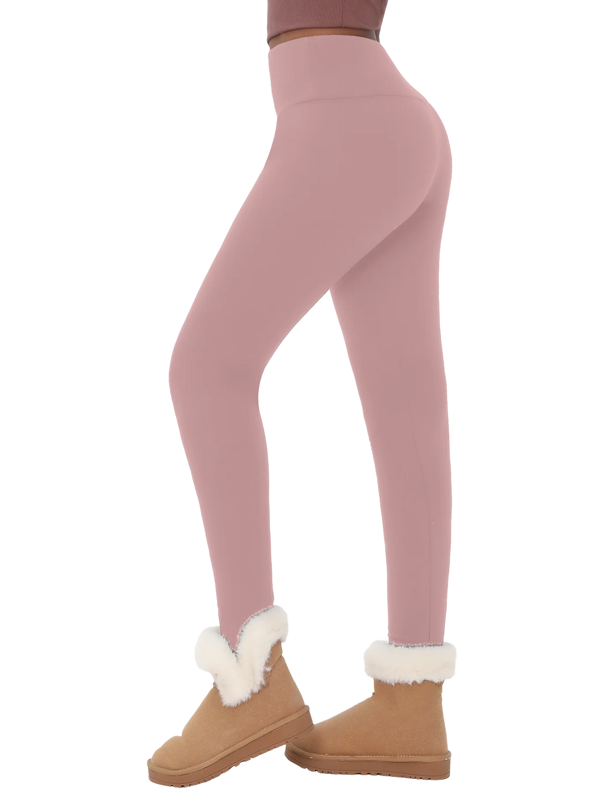 Womens Thermal Fleece Lined High Waisted Leggings