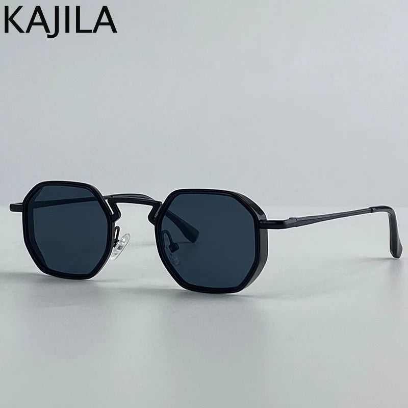 Small Frame Hexason Steampunk Sunglasses Men