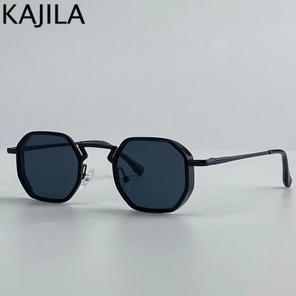 Small Frame Hexason Steampunk Sunglasses Men