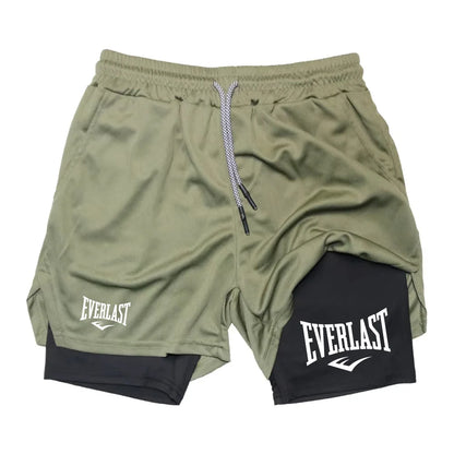 Men Running Shorts 2 in 1 Double-deck Sport Shorts Sportswear