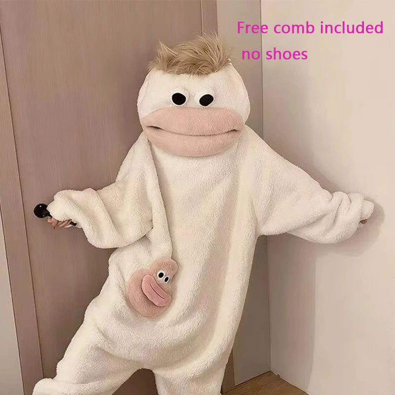 Cartoon Pajamas Autumn Winter Couple Set Wacky Bodysuit