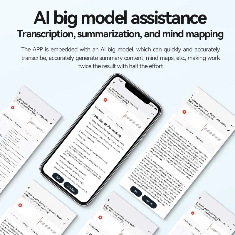8-128GB AI ChatGPT-4 Intelligent Voice Recorder Audio App