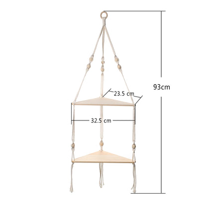 Floating Wall Shelf Wood Triangle Corner Display Stand