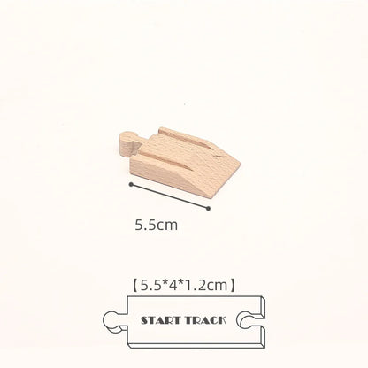 New Kinds Wooden Track Parts Beech Wooden Railway Train