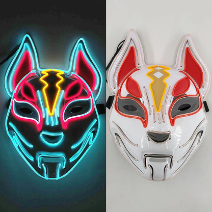 Glowing  Demon Slayer Mask Cosplay Japanese Cartoon