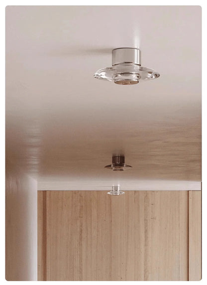 Modern Round Crystal Bedside Lamp Bedroom Living Room