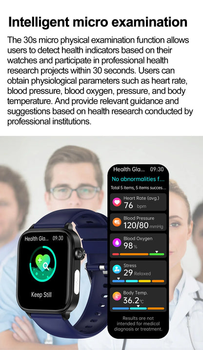 New AI Diagnosis Blood Lipids Body composition Test Smart Watch