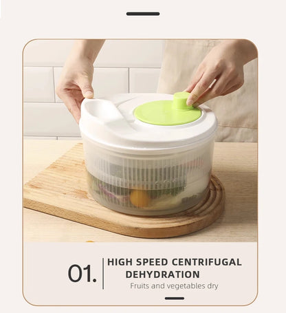 Salad Spinner Lettuce Greens Washer Dryer Drainer Crisper
