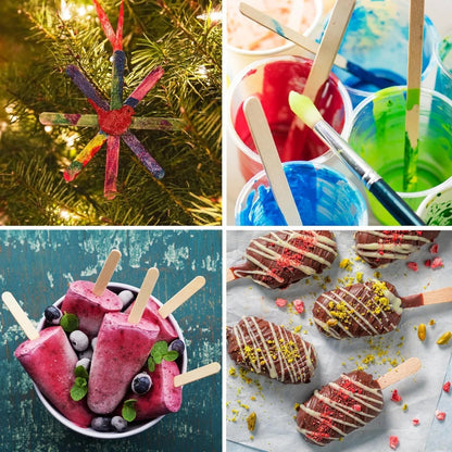 Colored Ice Cream Popsicle Stick Wooden Popsicle Sticks