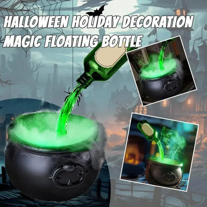 Halloween WitchCauldron with LED Light & Fog Mist Maker Skeleton Decor