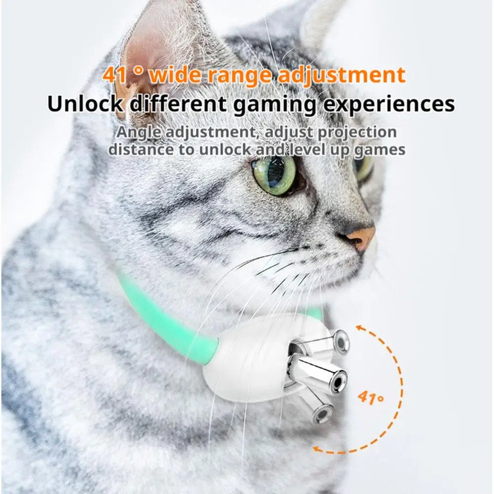 New Smart LED Laser Pet Collar Hands Free Automatic Laser