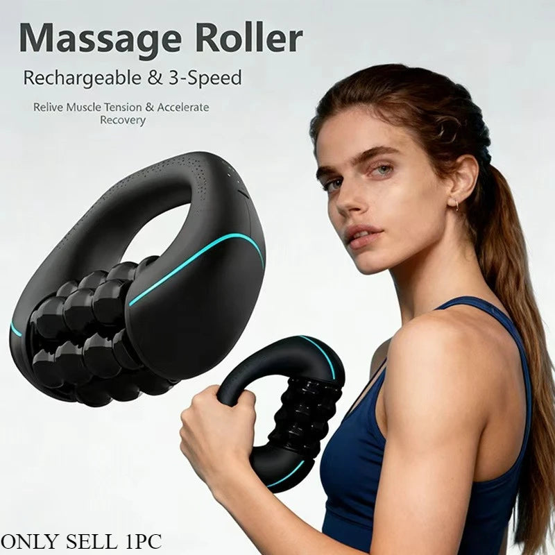 Vibrating Handheld Massage Roller Adjustable Speed