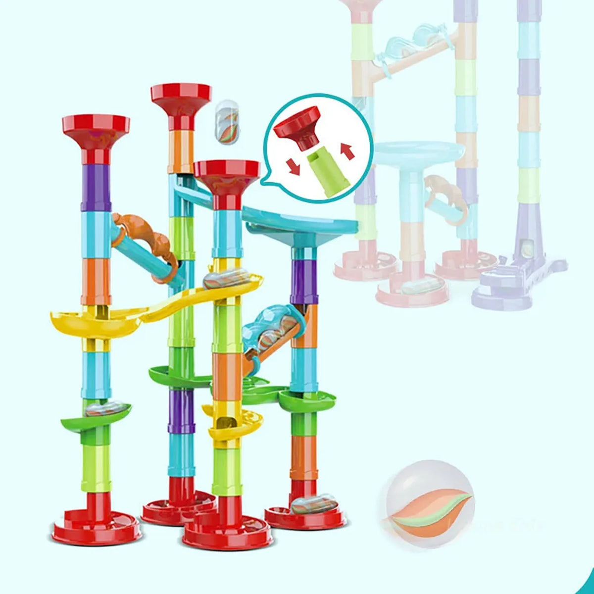 Children'S Diy Montessori Toy Puzzle Track Block Children Toy