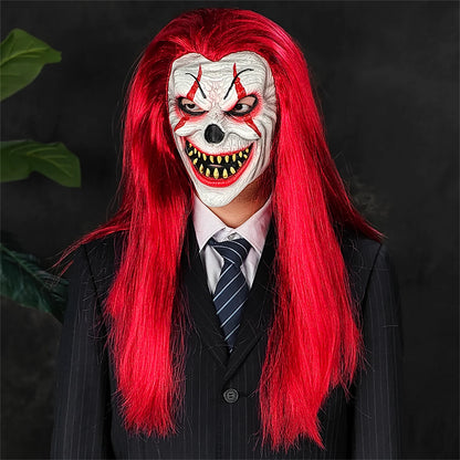 Collector's Grade Hand-Painted Red Haired Clown Mask