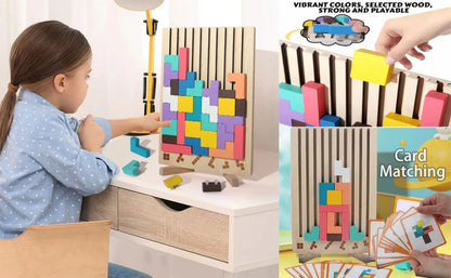 Wooden Puzzle Toy Stacking Game for Family Gathering