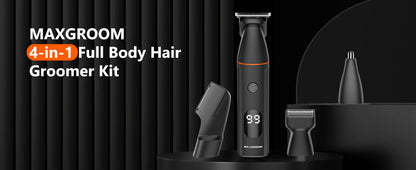 Manscape Body Hair Trimmer 4 in 1 IPX6 Waterproof Beard Trimmer