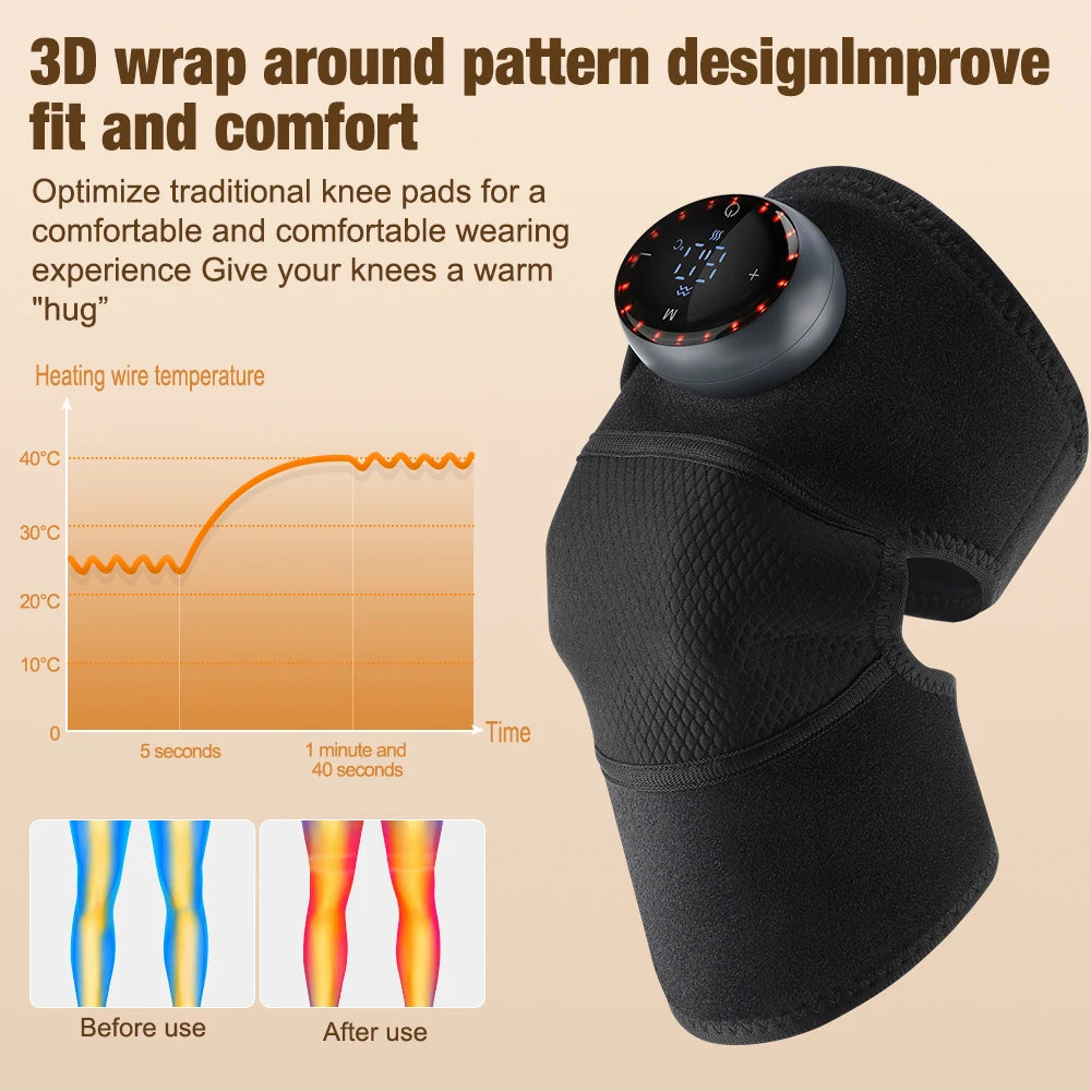 Electric Heating Knee Wrap with 5 Modes Muscle Relaxation
