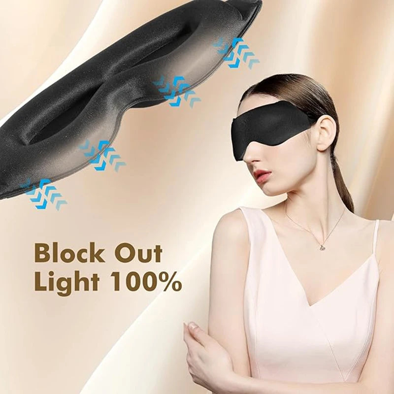 Sleep Eye Mask Weighted for Side Sleeper Men Women 3D Contoured Sleeping Mask