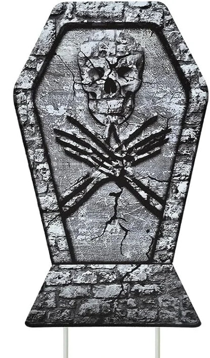 Halloween Tombstone Yard Sign Decorations with Stakes Skeleton