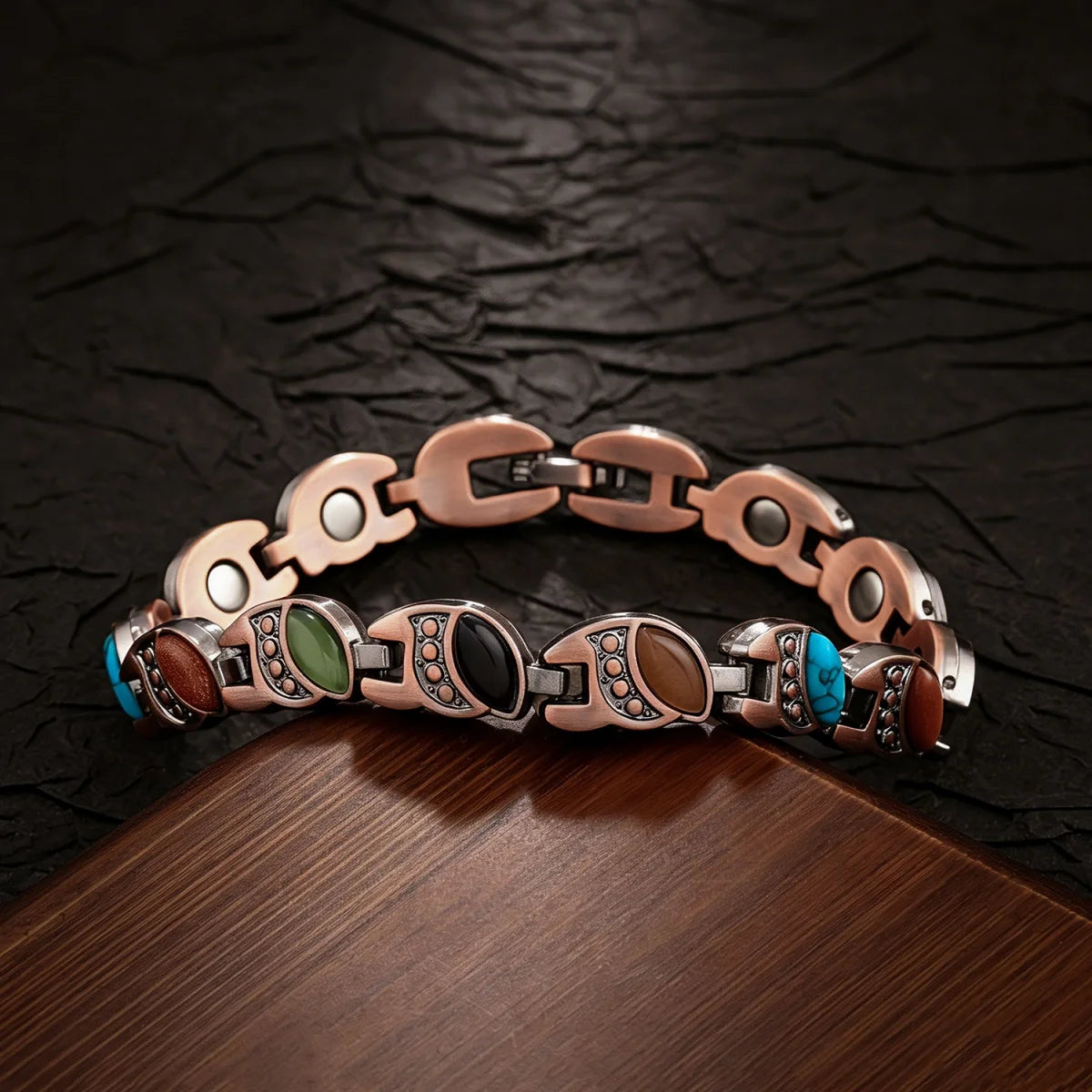 Lucky  Magnetic Therapy Bracelet for Women; Adjustable Copper