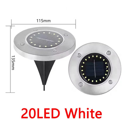 Solar Lights Outdoor 8/20LEDs Disk Underground Lamp
