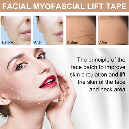 Instant Facial Myofascial Lift Tape Skin Lifting Removal Sticker