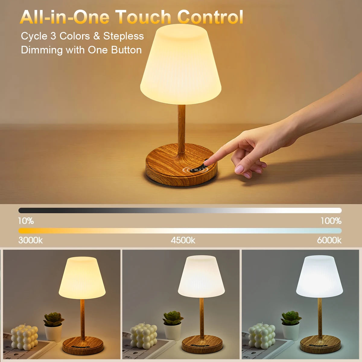 Shower Lamp Bathroom Lamp Cordless Night Lamp
