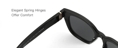 Retro Square Polarized Sunglasses for Women Vintage Sun Glasses