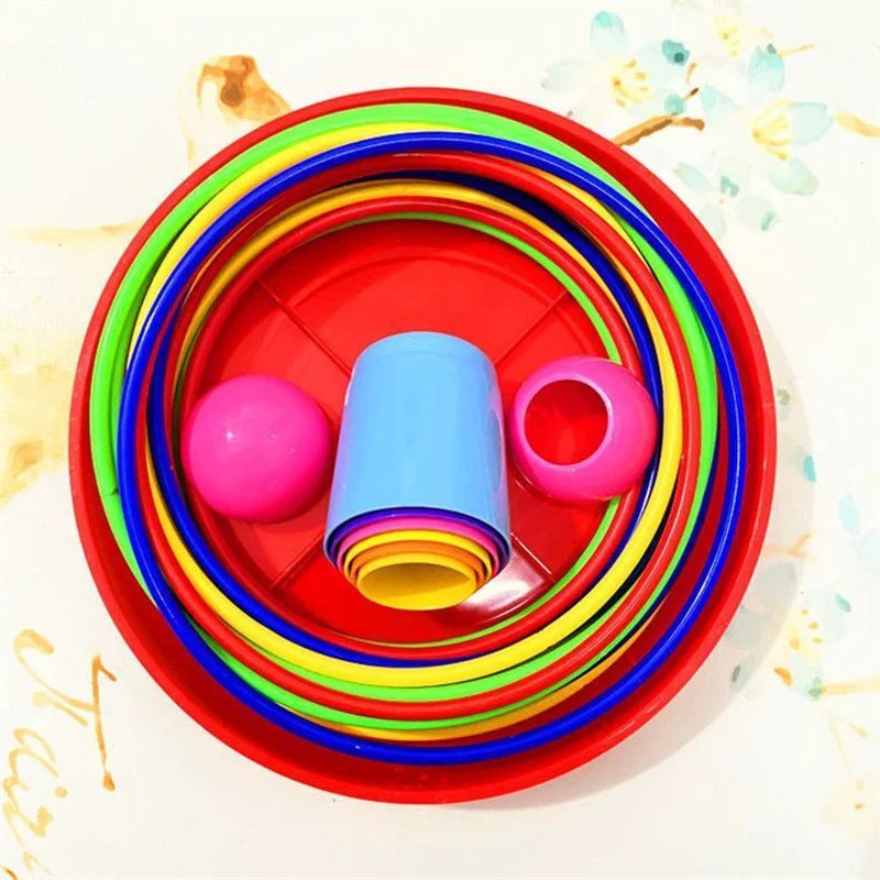 Children Throw Circle Game Ferrule Stacked Toys Fun Indoor Outdoor