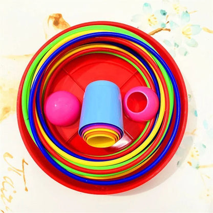 Children Throw Circle Game Ferrule Stacked Toys Fun Indoor Outdoor