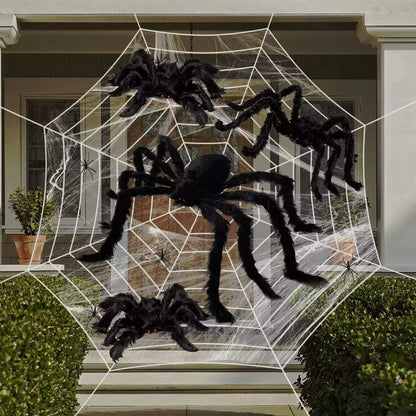 Halloween Decor Giant Black Plush Spider Halloween Party