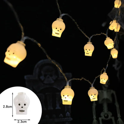 Halloween Decoration Led Light String Pumpkin Skull Head Eyeball Shaped Lamp String