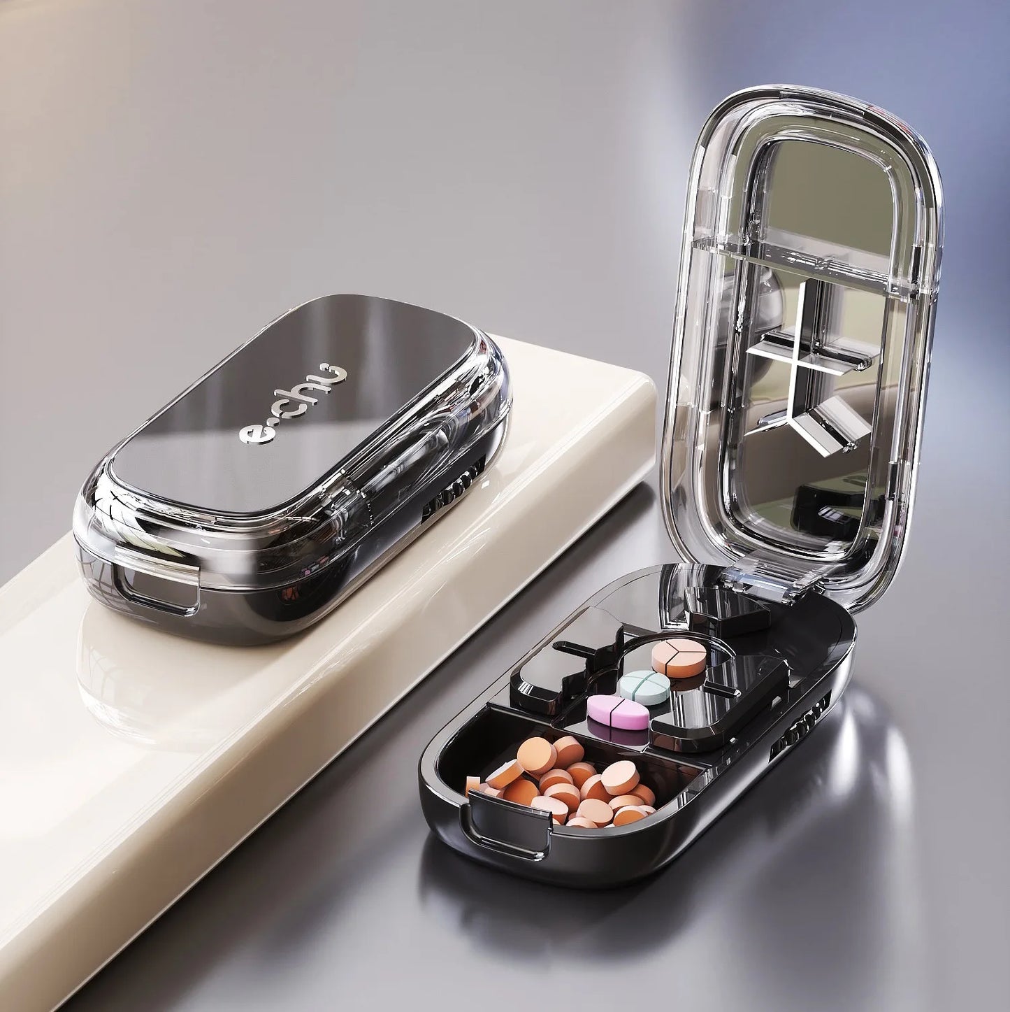 New Quartering Pill Cutter Storage Box Medicine