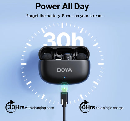 BOYA Mini 2 Wireless Lavalier Microphone AI Noise Reduction