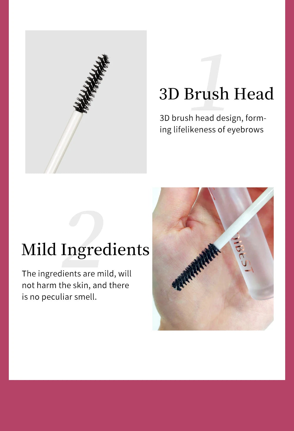 Eyebrow Gel Styling Liquid Colorless Transparent