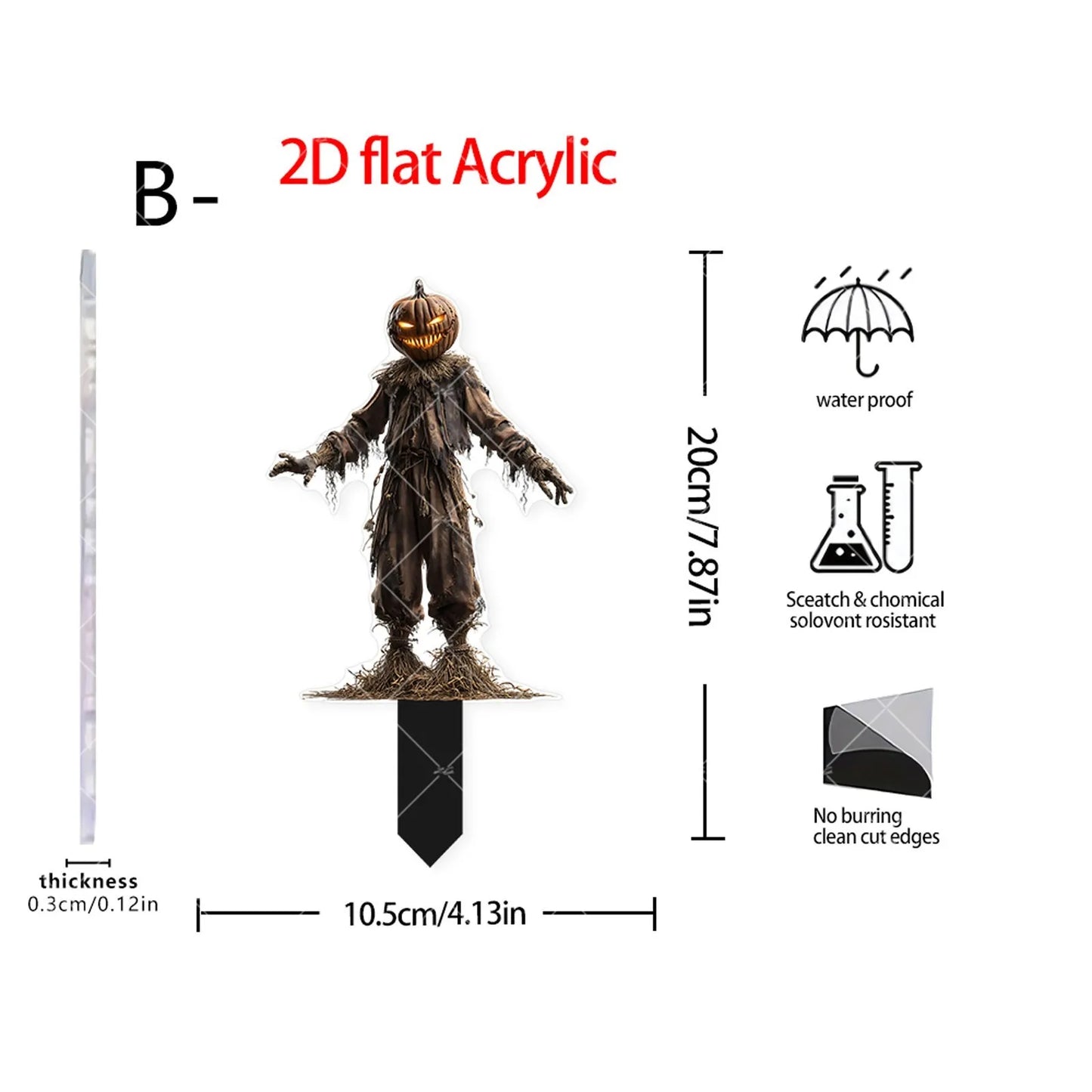 Halloween Scary Yard Decoration, Scarecrow Decor Horror