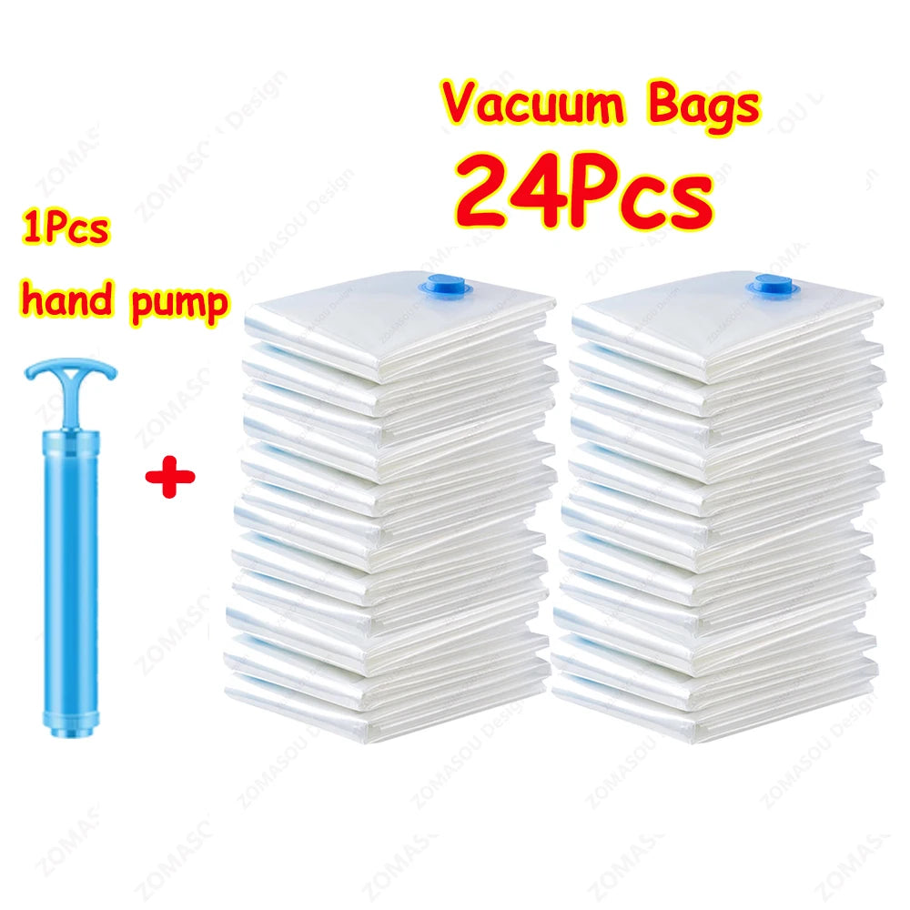 Reusable Vacuum Storage Sealing Bags with Hand Pump