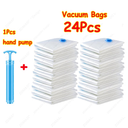 Reusable Vacuum Storage Sealing Bags with Hand Pump