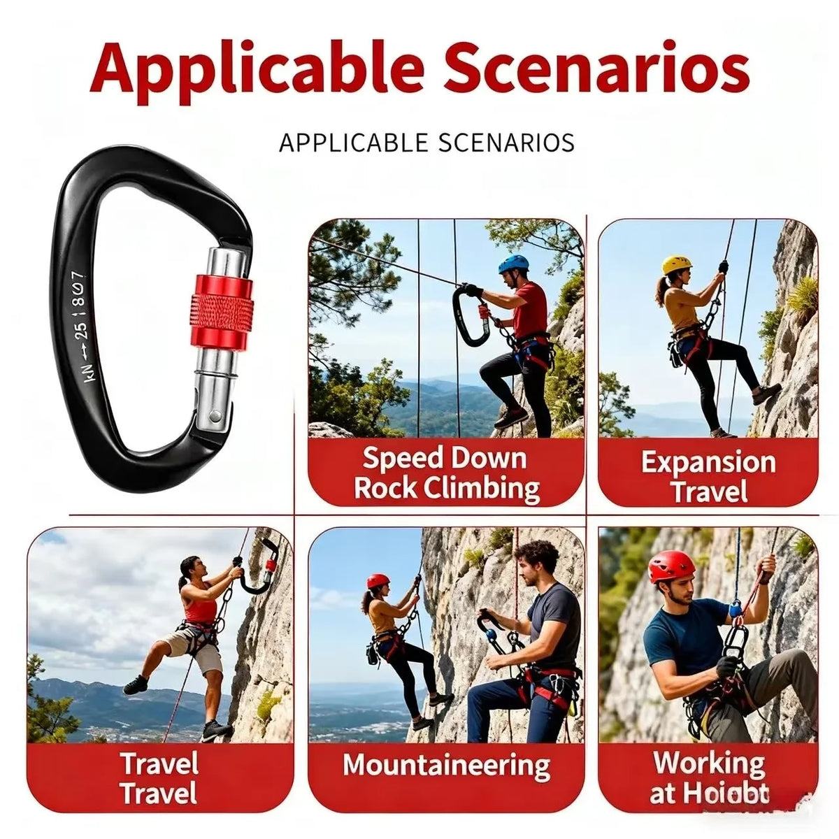 Outdoor Professional Rock Climbing Accessories Aluminum