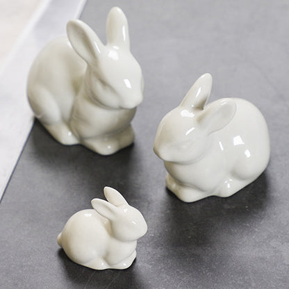 Cute Miniature Bunny Figure Home Decoration
