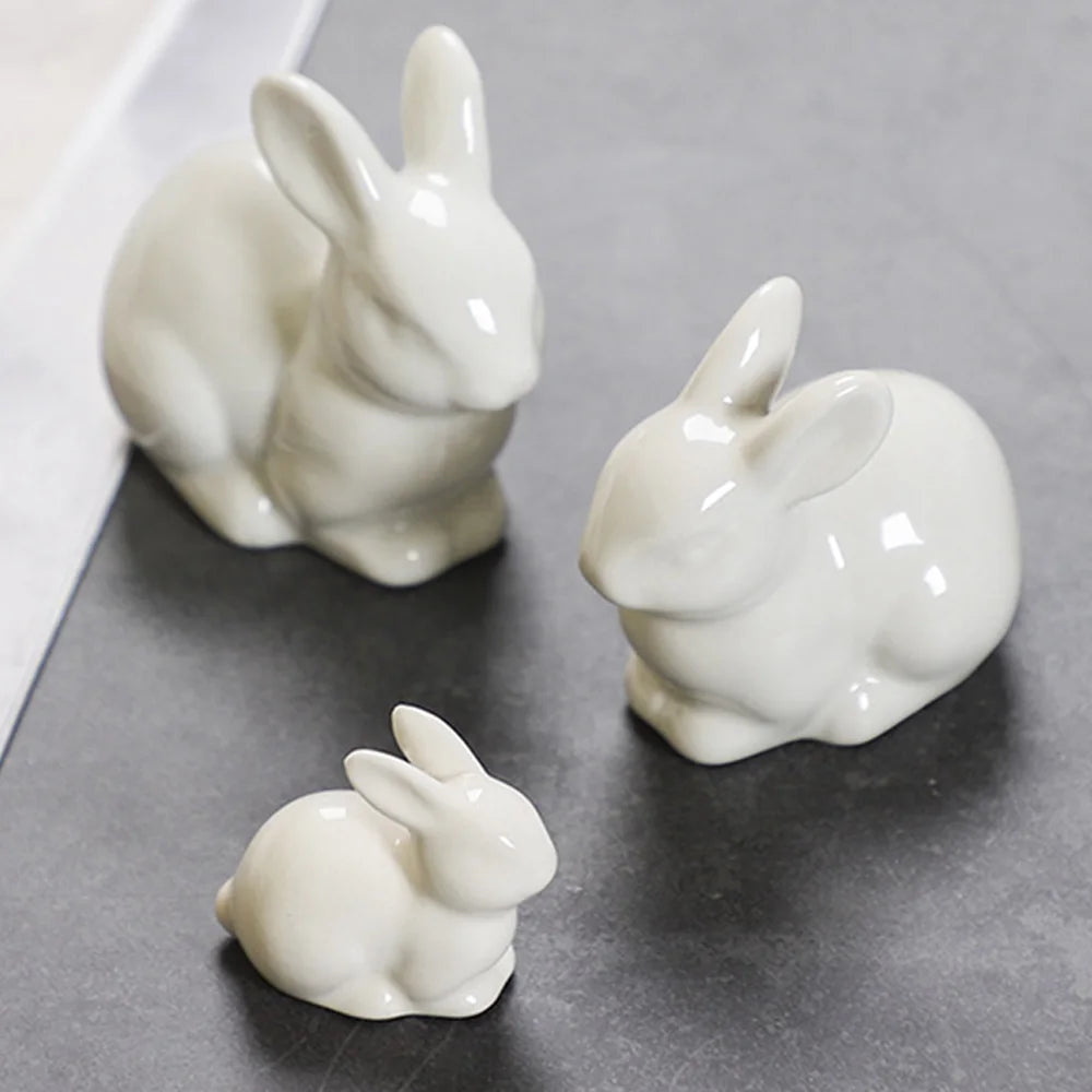 Cute Miniature Bunny Figure Home Decoration