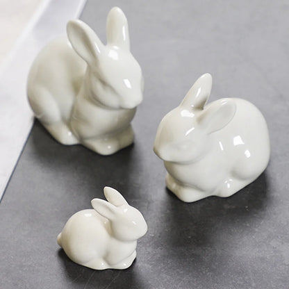 Cute Miniature Bunny Figure Home Decoration