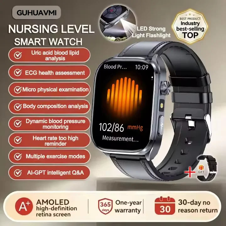 New AI Health Care Accurate detection ECG Smart Watch