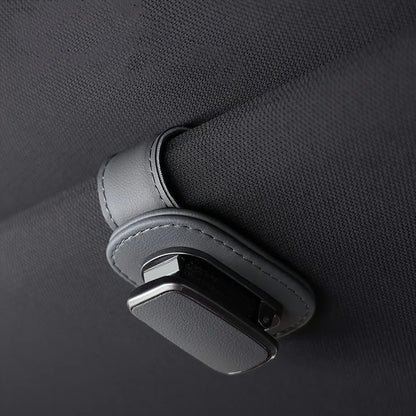 PU Leather Car Sun Visor Eyewear Holder