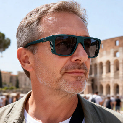 Vintage Polarized Sunglasses Men Fashion Square Eyewear
