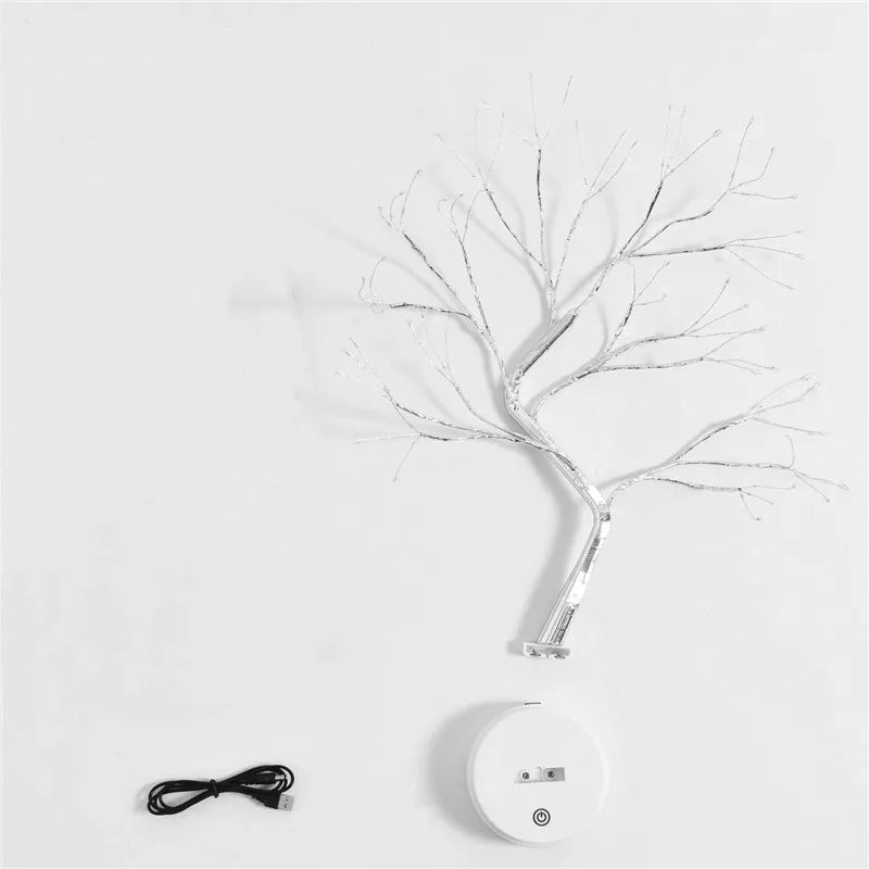 LED Night Light Mini Christmas Tree Copper Wire Garland