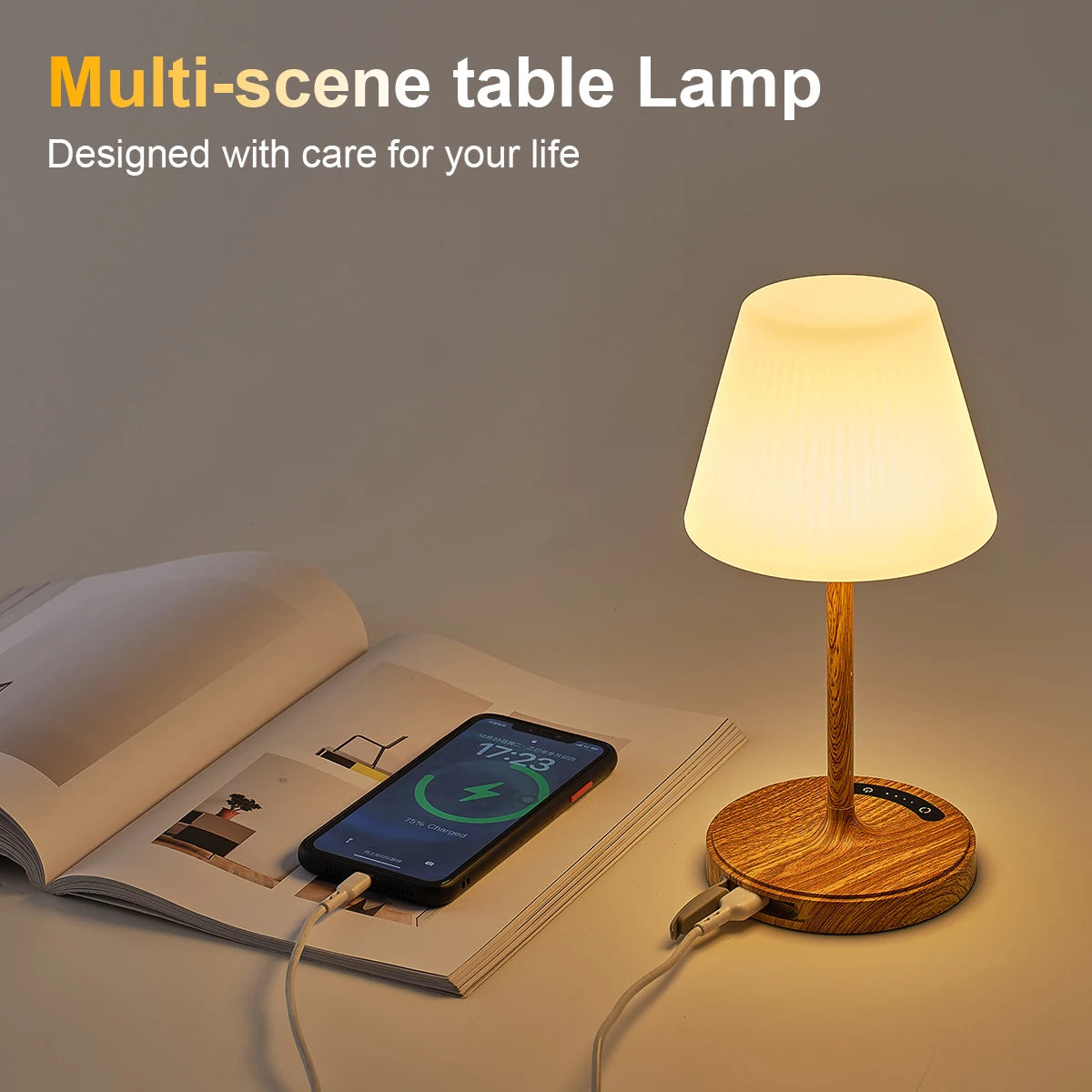 Shower Lamp Bathroom Lamp Cordless Night Lamp