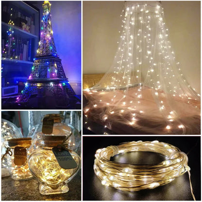 LED Fairy String Lights USB Plug with Remote Garland Light