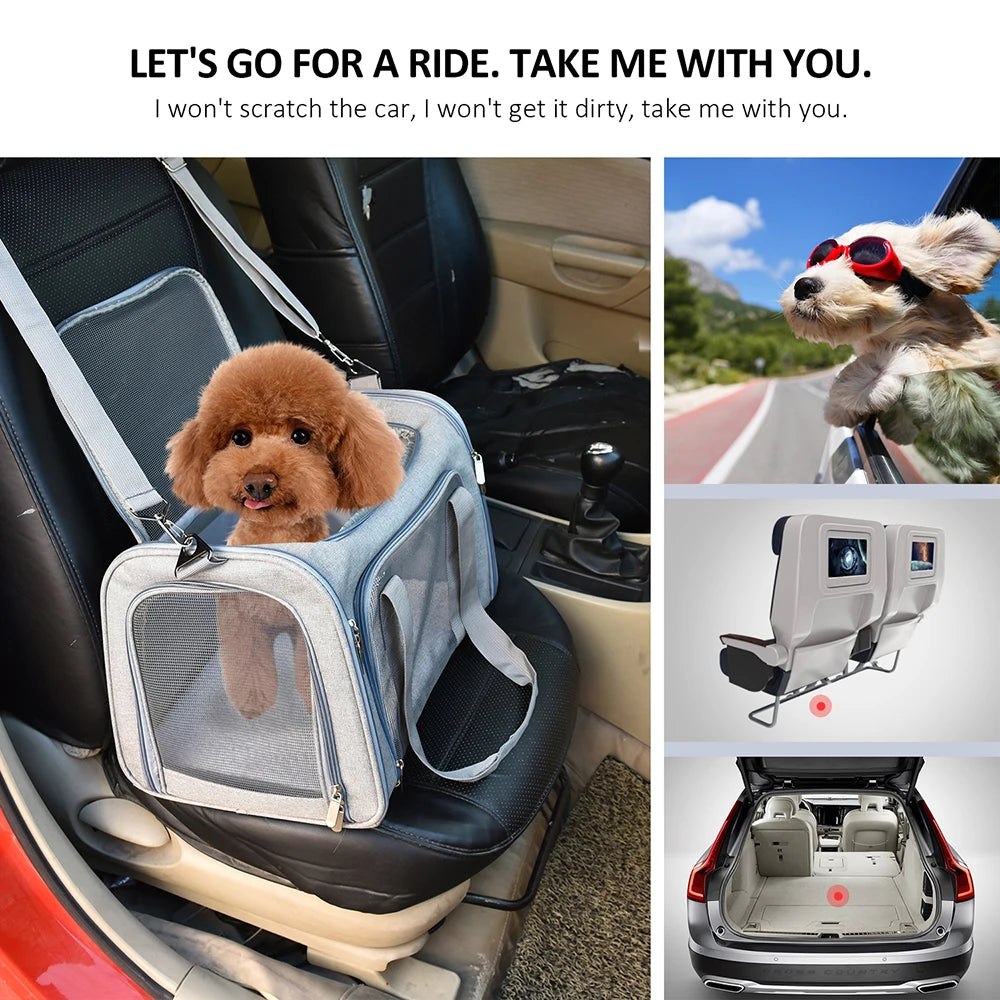 Dog Carrier Bag Soft Side Backpack Cat Pet Carriers