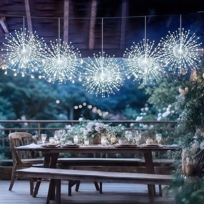 Solar Hanging Solar Outdoor Fireworks Light Solar 450 LED Starburst Ball